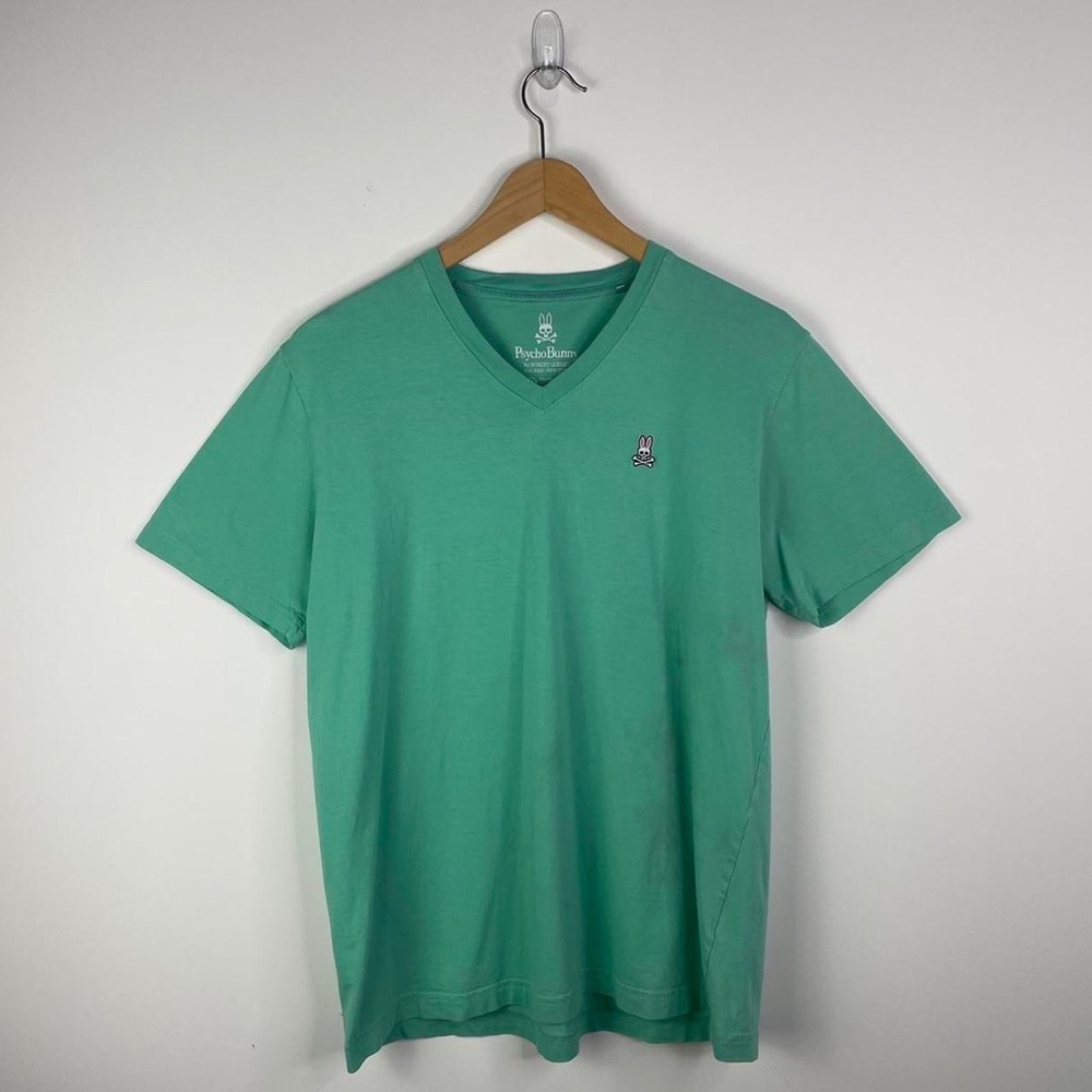 Psycho Bunny Mens Blue V Neck Shirt Size 5